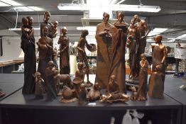 A large selection of Soul Journeys resin figures/figurines to include 'Mashavu- A Sister's Care', '