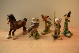 A Beswick Pottery 'Cantering Shire' model number 975 designed by Arthur Gredington in brown gloss