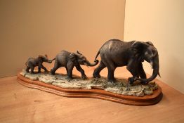 A large limited edition Border Fine Arts animal group 'Follow My Leader' model number BFA203,
