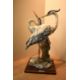 A Capodimonte porcelain animal group by Giuseppe Armani depicting two herons, signature to front - Image 1 of 6