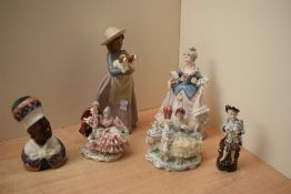 A Nao by Lladro porcelain figurine 'What An Armful' model number 1156 sold together with a group