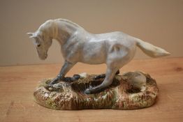 A John Beswick limited edition Camargue Wild Horse study, dated 2005, measures 16cm x 26cm.
