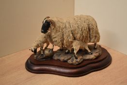 A Border Fine Arts limited edition figure group 'Blackfaced Ewe and Lambs' (Style One), model number