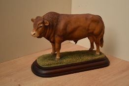 A Border Fine Arts limited edition figure 'Limousin Bull' model number L32 modelled by Anne Wall