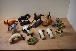 A large assortment of Beswick Pottery studies and similar to include Fox model number 1016A,