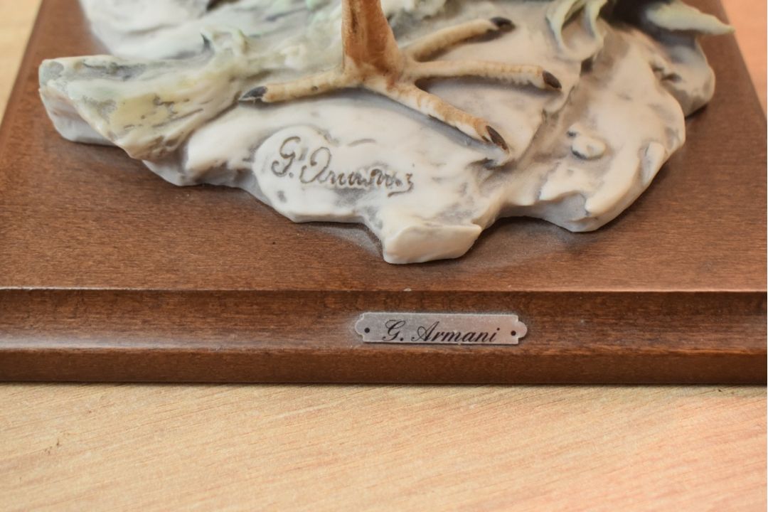 A Capodimonte porcelain animal group by Giuseppe Armani depicting two herons, signature to front - Image 5 of 6