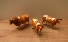 A Beswick Pottery Guernsey Bull CH. 'Sabrina's Sir Richmond 14th' model number 1451 designed by