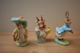 A group of thirteen Beswick Pottery limited edition Beatrix Potter characters including Jeremy