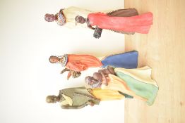 A group of five limited edition Soul Journeys resin figures/figurines to include 'Maasai-Busani'