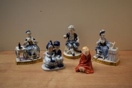 A Royal Doulton bone china figure 'This Little Pig' HN 1793 sold together with a group of four