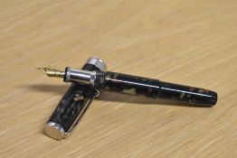 A boxed Sigma converter fill fountain pen in Olive Wood having Iridium Point Germany nib