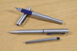 A Parker 25 Flighter cartridge / cobverter fill fountain pen and Ballpoint pen