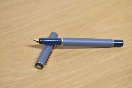 A Parker 88 Rialto converter fill fountain pen in Matte Grey and Sea Green