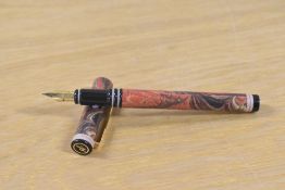 A Waterman Forum cartridge fill fountain pen in multi colour having Waterman France F nib