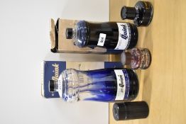 Five Parker ink related items, a Penman ink, a Duofold ink, a 40fl oz Parker Quink boxed bottle with