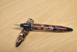 A boxed Sheaffer Balance II rollerball pen in Amber Glow with two cap bands