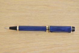 A Waterman Rhapsody ballpoint pen in Caviar Blue with gold trim