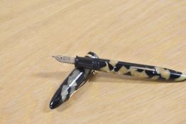 A Sheaffer Balance lever fill fountain pen in Pearl and Black having Sheaffer 5-30 Made in USA