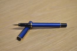 A Parker Rialto rollerball pen in Laque Metallic Blue