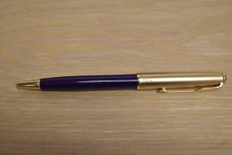 A boxed Parker Sonnet Premiere ballpoint pen. Limited Edition Assession - The Queens Golden