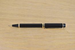 A Waterman Rhapsody ballpoint pen in Black with gold trim
