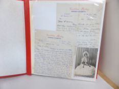 POSTCARDS & REAL PHOTOS SIGNED COLLECTION OF 70+ 1940's CELEBRITIES IN ALBUM Album with 75 or so