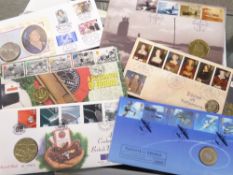 GREAT BRITAIN, NUMISMATICS & MEDALLIC COIN COVER COLLECTION x 27 COVERS Fine collection of PNC and