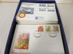 ISLE OF MAN 1970's-90's ILLUSTRATED FIRST DAY COVERS FILLING SHOE BOX Shoebox full with a few