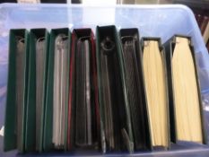 GREAT BRITAIN, USED COLLECTIONS + 7 VOLUMES OF FDC's TO MID 2000's Tub with 2 bulging 2 peg albums