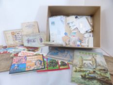 TRADE CARDS & STAMPS LOOSE AND IN ALBUMS Box with range of trade and some cigarette cards, by sets/