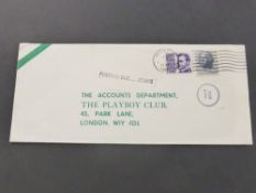 POSTAL HISTORY 1971 - COVER SENT USA TO PLAYBOY CLUB ACCOUNTS DEPARMENT LONDON Cover dating 1971, to