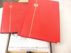 GB - BOX FILE OF PHILATELIC COLLATERAL + ODD STOCKBOOK OF GB MATERIAL Box file with various