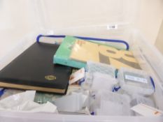 WORLDWIDE - LARGE SORTER TUB WITH ALBUMS, COVERS, PACKETS AND A LOT MORE Large tub with a myriad