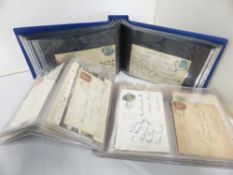 POSTCARDS & POSTAL HISTORY COLLECTION OF QVIC & EVII ITEMS IN DUO OF ALBUMS In the region of 150
