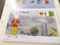 GB & ISLE OF MAN 2020 SET OF 5 RUPERT BEAR 50p COIN COVERS Fine set of five PNC covers with the