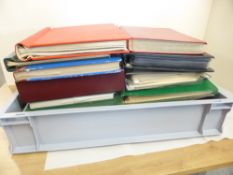 WORLDWIDE STAMP COLLECTIONS IN 14 VOLUMES - ALL ERAS, MINT AND USED ETC 14 world collections to