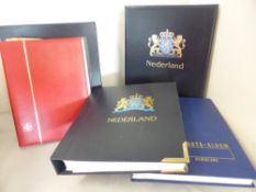 NETHERLANDS MINT AND USED COLLECTION IN 5 VOLUMES - ALL ERAS Pair of Davo albums and pair of Importa