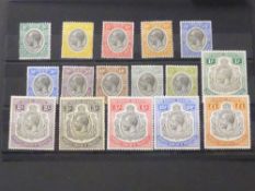TANGANYIKA 1927-31 GV DEFINITIVES, FULL SET OF 16 MINT (SG 93/107) Card with full set of the GV