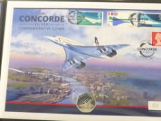 GB 2019 50th ANN OF CONCORDE WITH GUERNSEY SILVER 50p COIN ENCAPSULATED COVER Westminster folder