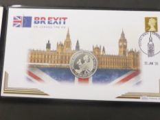 GB 2020 BREXIT SILVER PROOF BENHAM COMMEMORATIVE COVER Harrington & Byrne folder with Benham