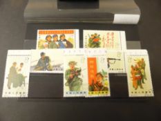 CHINA 1965 PEOPLE'S LIBERATION ARMY SET OF 8 MNH WITH CTO - S74 Marginal set of 8 unmounted mint