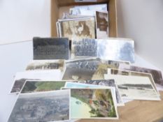 POSTCARDS TOPOGRAPHICAL & SOCIAL HISTORY INCLUDING WWI, REAL PHOTOGRAPHS Box with in the region of