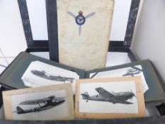 POSTCARDS & ALBUM OF WAR PLANES - VALENTINES AIRCRAFT 'RECOGNITION' CARDS Box file with album of