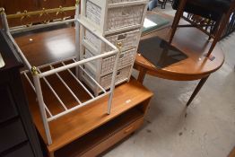 A mid-century G-Plan teak unit having bottom drawer, h54cm x w84cm x d46cm, sold together with a