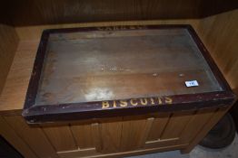 An early 20th century Carr & Cos Biscuits glazed advertising/notice case 55cm x 36cm