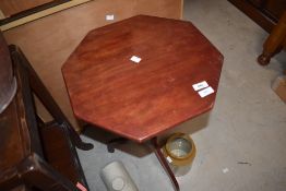 A stained frame Victorian occasional table having octagonal top, diameter approx. 42cm