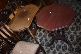 An Edwardian mahogany occasional table, with shaped top and cabriole type legs 73cm sold along