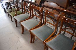An early 20th century drop leaf table, L91cm, sold together with 5 chairs