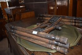 An eastern brass tray topped folding table, of traditional octagonal form 56cm