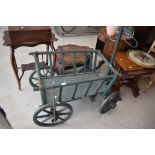A vintage wooden dog cart, L87cm